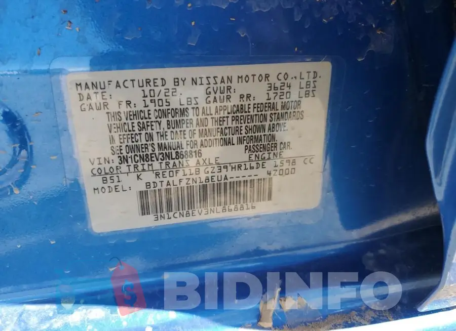 3N1CN8EV3NL868816 Photo# 12