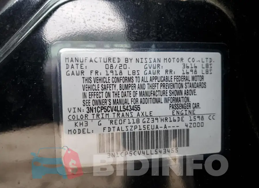3N1CP5CV4LL543455 Photo# 12
