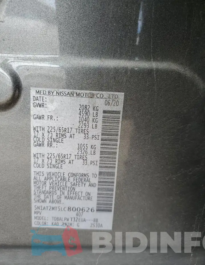 5N1AT2MT5LC800626 Photo# 13