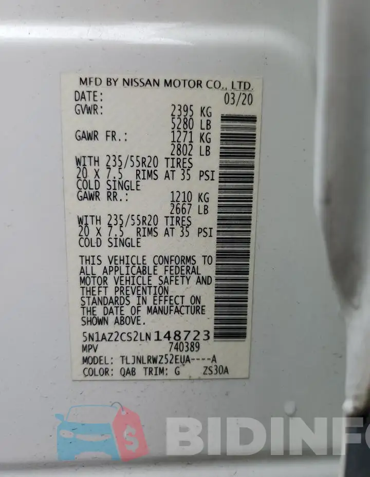 5N1AZ2CS2LN148723 Photo# 13