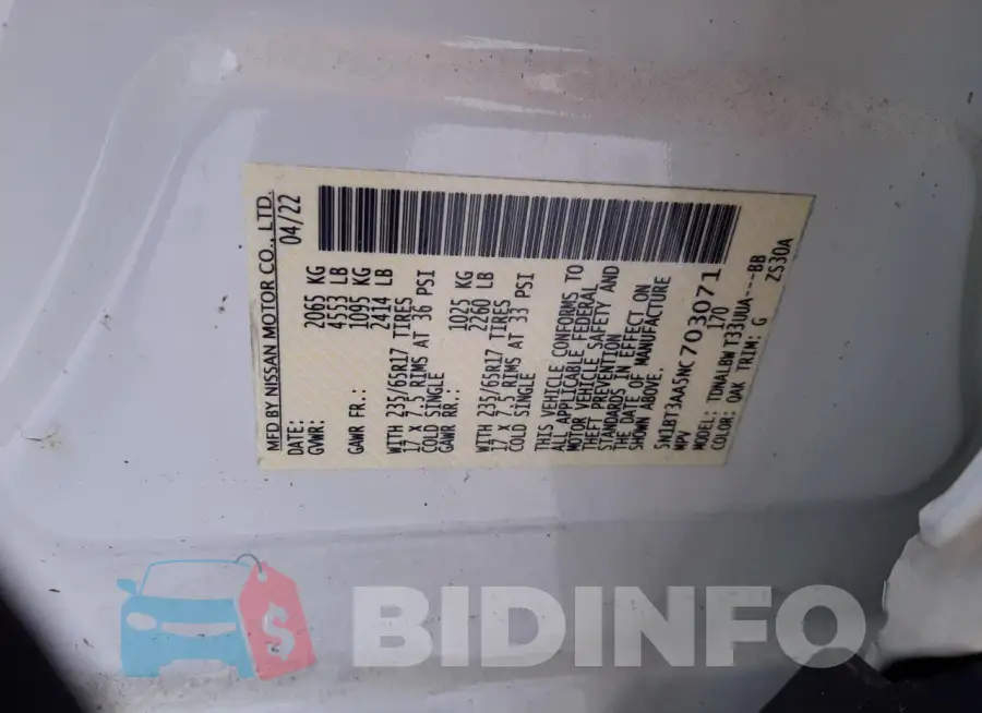 5N1BT3AA5NC703071 Photo# 13