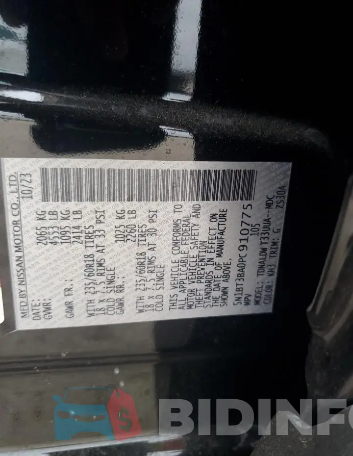 5N1BT3BA0PC910775 Photo# 13