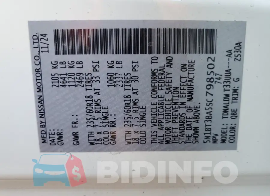 5N1BT3BA5SC798502 Photo# 13