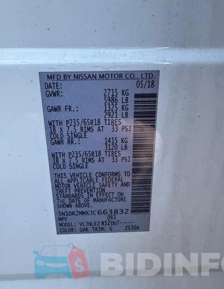 5N1DR2MMXJC663832 Photo# 10
