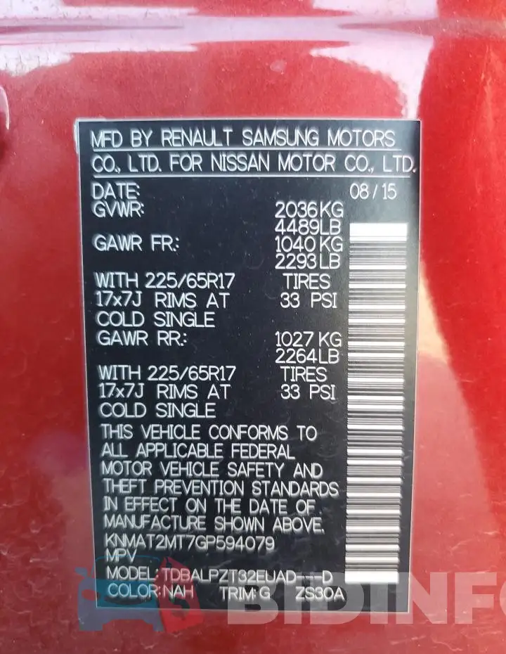 KNMAT2MT7GP594079 Photo# 13