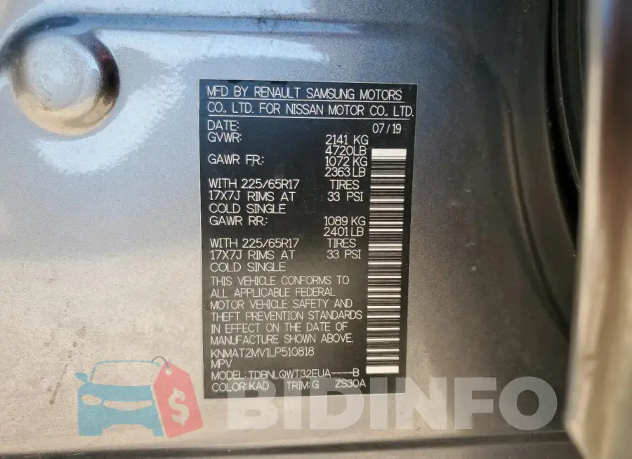 KNMAT2MV1LP510818 Photo# 13