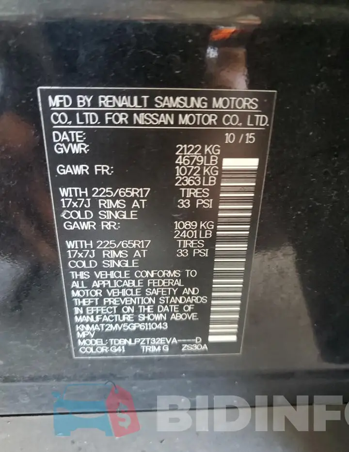 KNMAT2MV5GP611043 Photo# 12