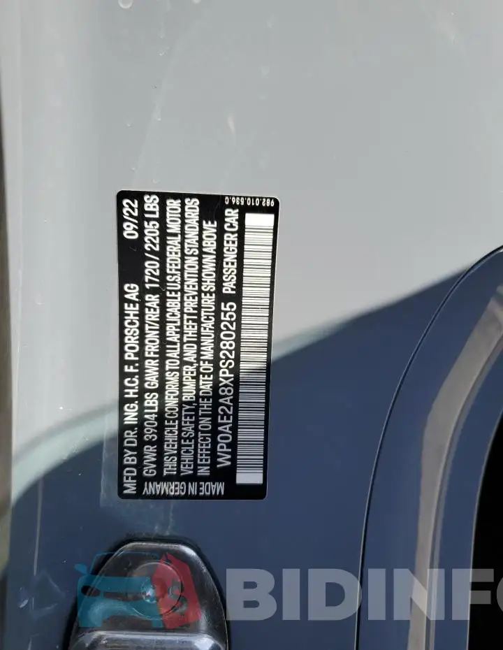 WP0AE2A8XPS280255 Photo# 12