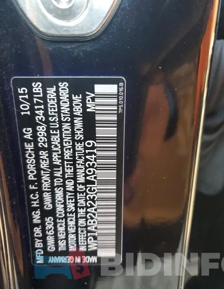 WP1AB2A23GLA93419 Photo# 13