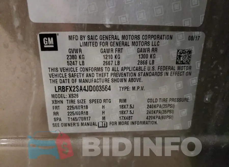 LRBFX2SA4JD003564 Photo# 13