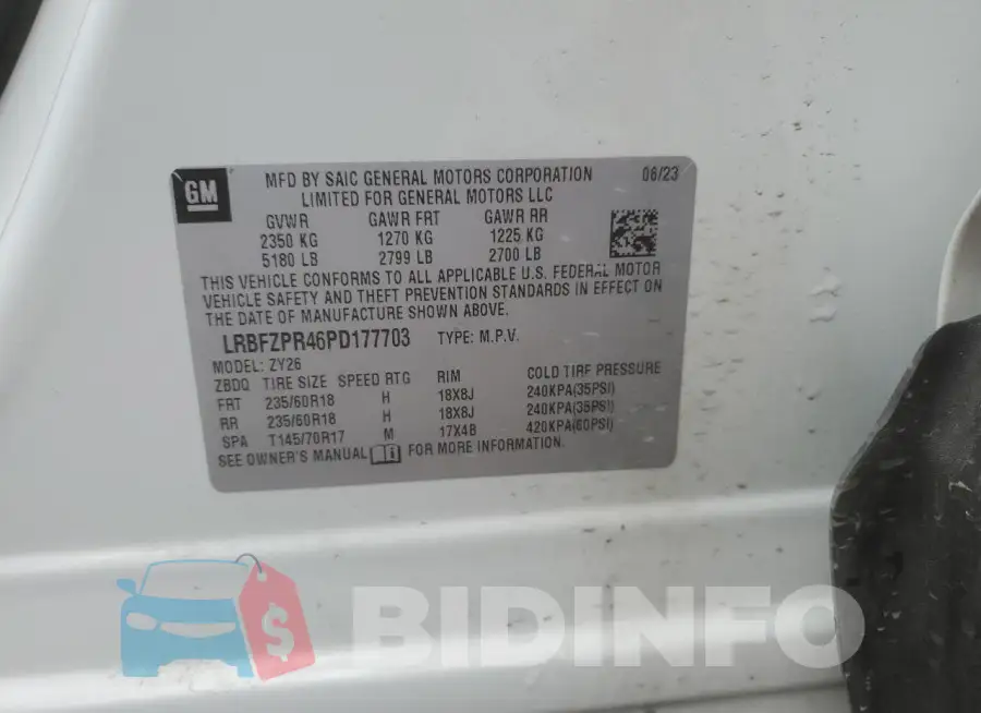 LRBFZPR46PD177703 Photo# 13