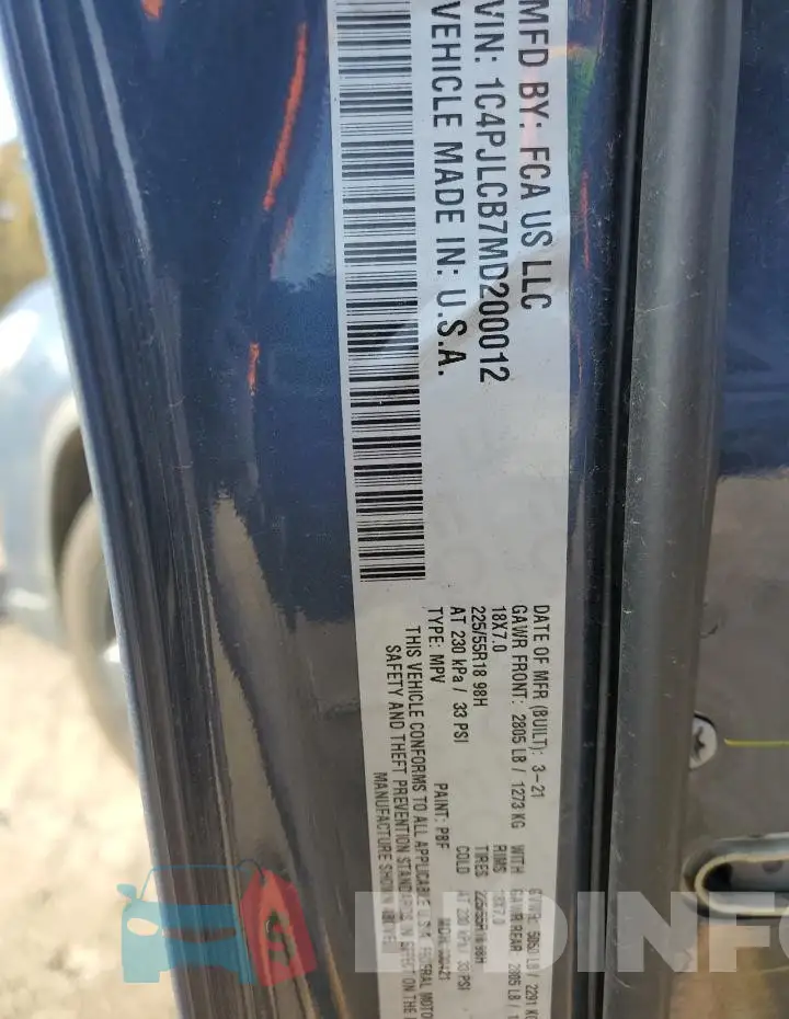 1C4PJLCB7MD200012 Photo# 13