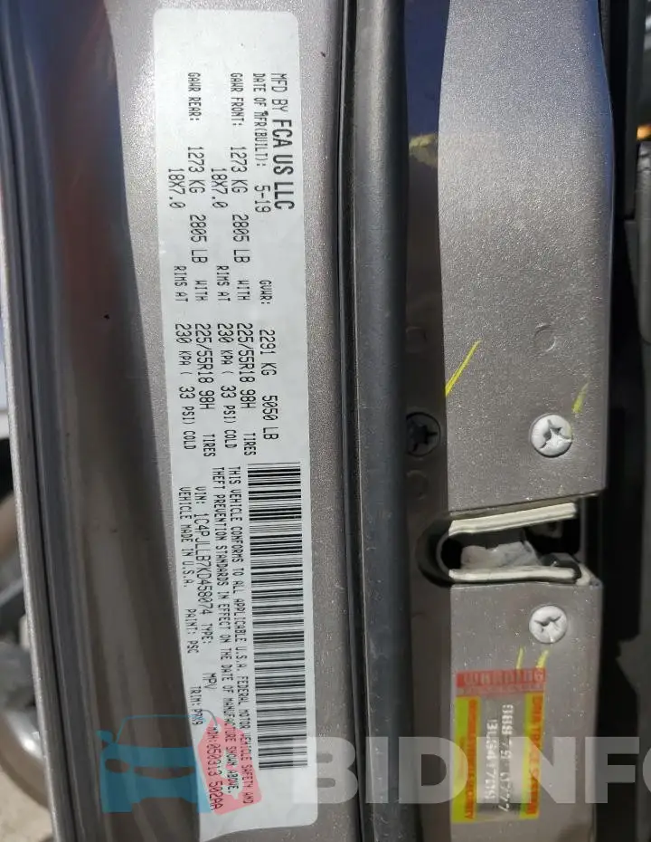 1C4PJLLB7KD458074 Photo# 13