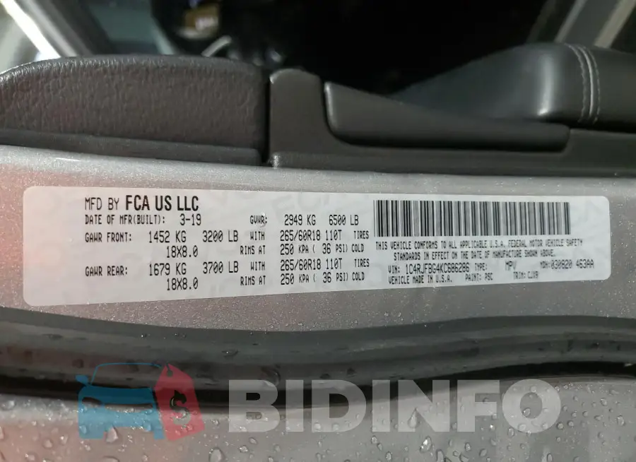 1C4RJFBG4KC686286 Photo# 13
