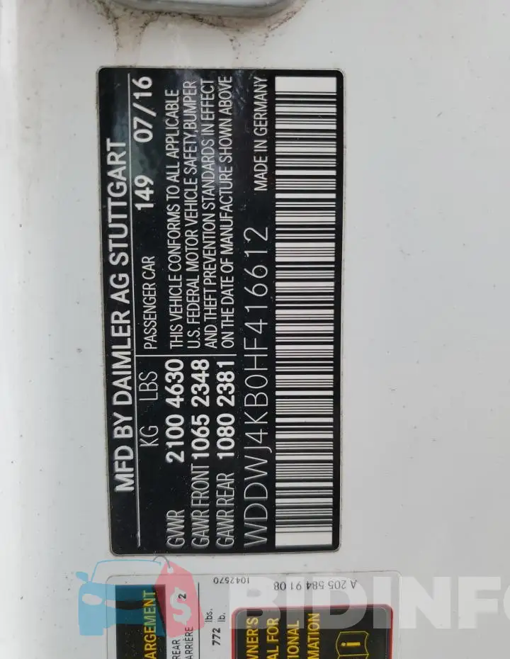 WDDWJ4KB0HF416612 Photo# 12