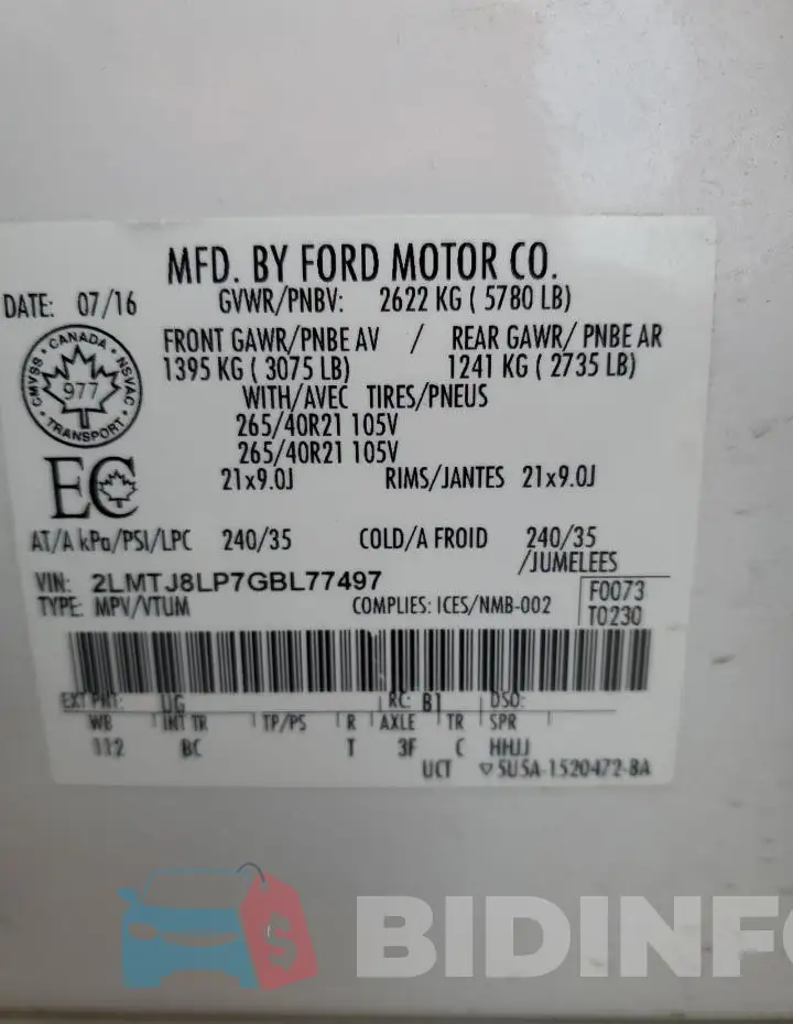 2LMTJ8LP7GBL77497 Photo# 14