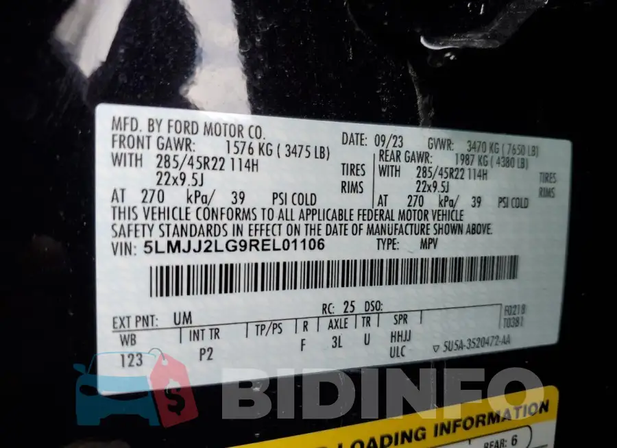 5LMJJ2LG9REL01106 Photo# 13
