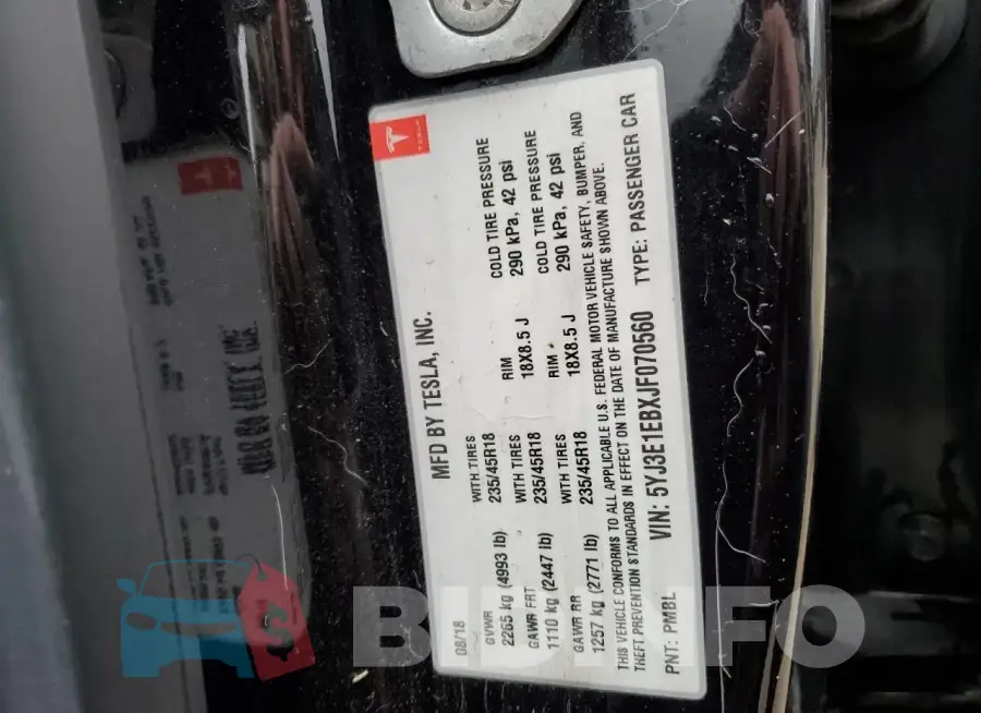 5YJ3E1EBXJF070560 Photo# 13