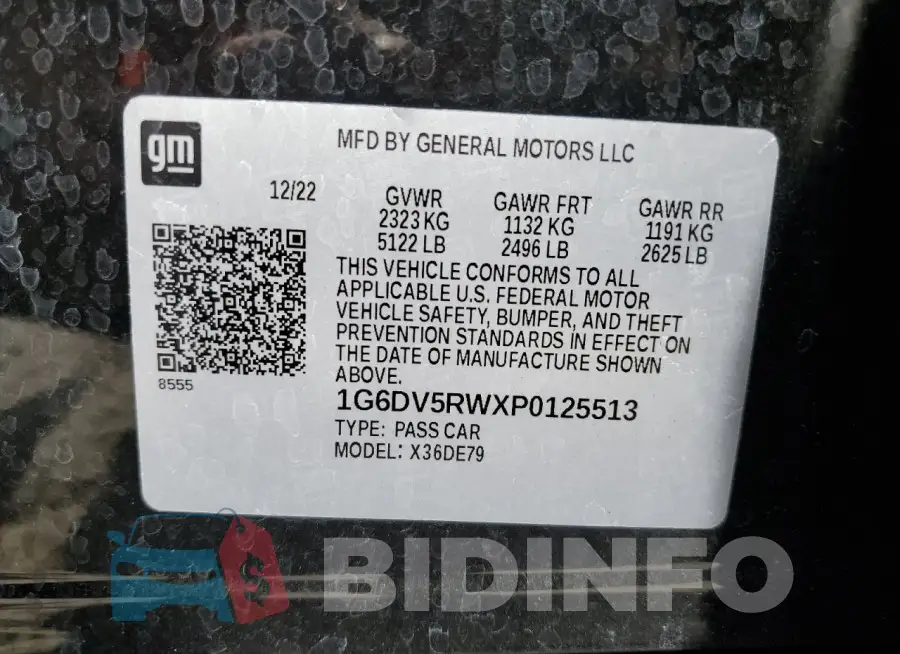 1G6DV5RWXP0125513 Photo# 12
