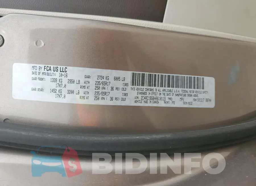 2C4RC1BG8HR610115 Photo# 13