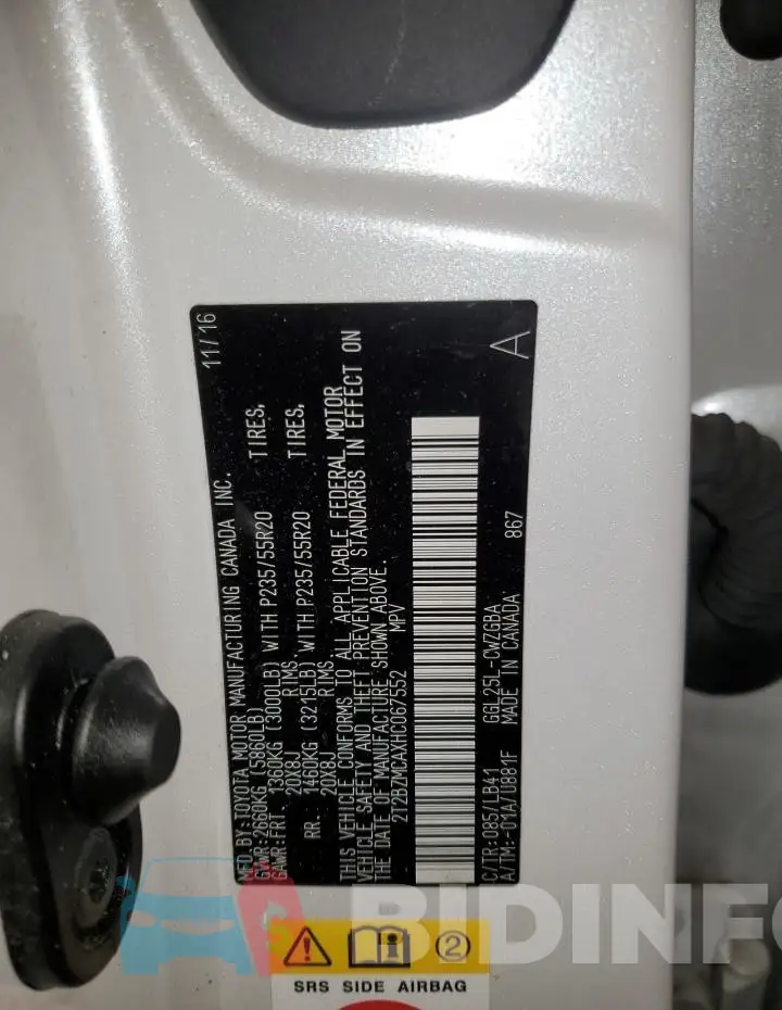2T2BZMCAXHC067552 Photo# 13