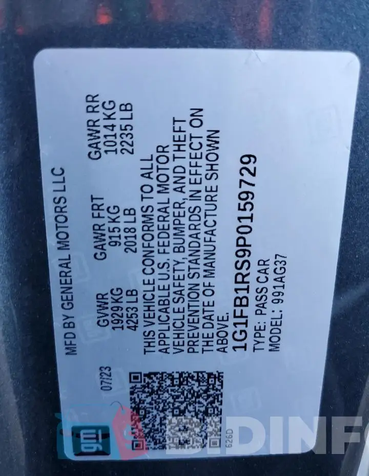 1G1FB1RS9P0159729 Photo# 12