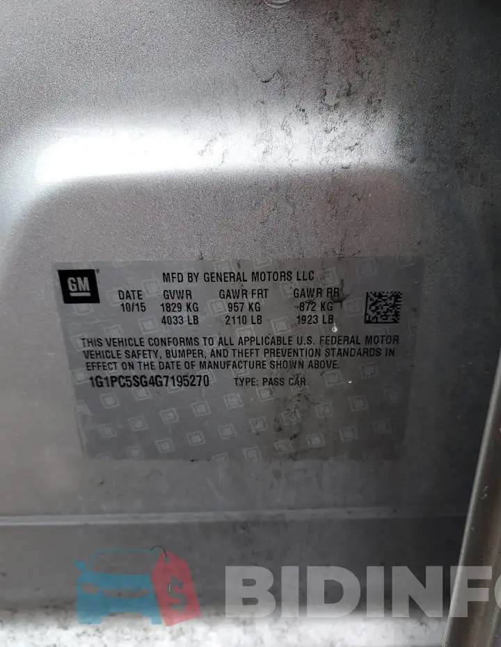 1G1PC5SG4G7195270 Photo# 12