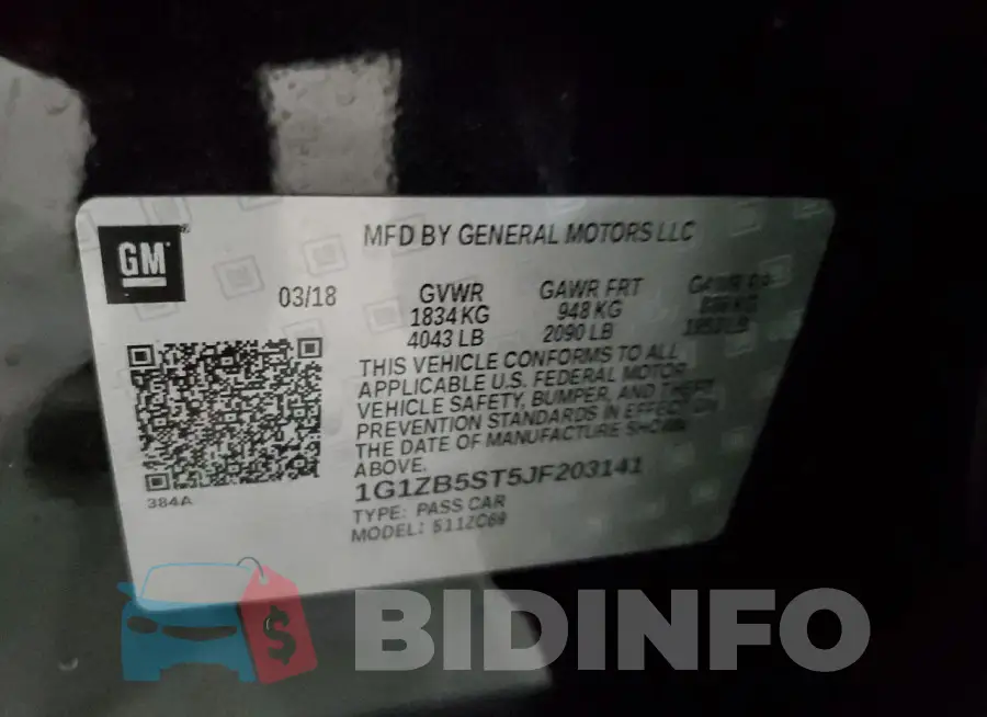 1G1ZB5ST5JF203141 Photo# 12