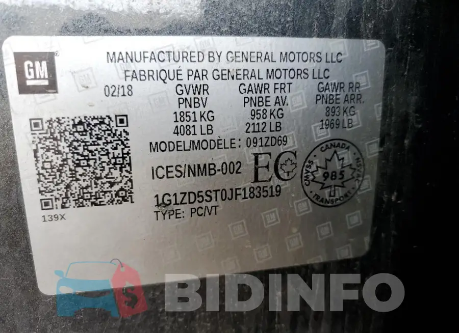 1G1ZD5ST0JF183519 Photo# 12