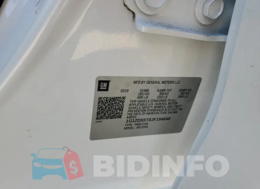 1G1ZD5ST0JF194648 Photo# 12