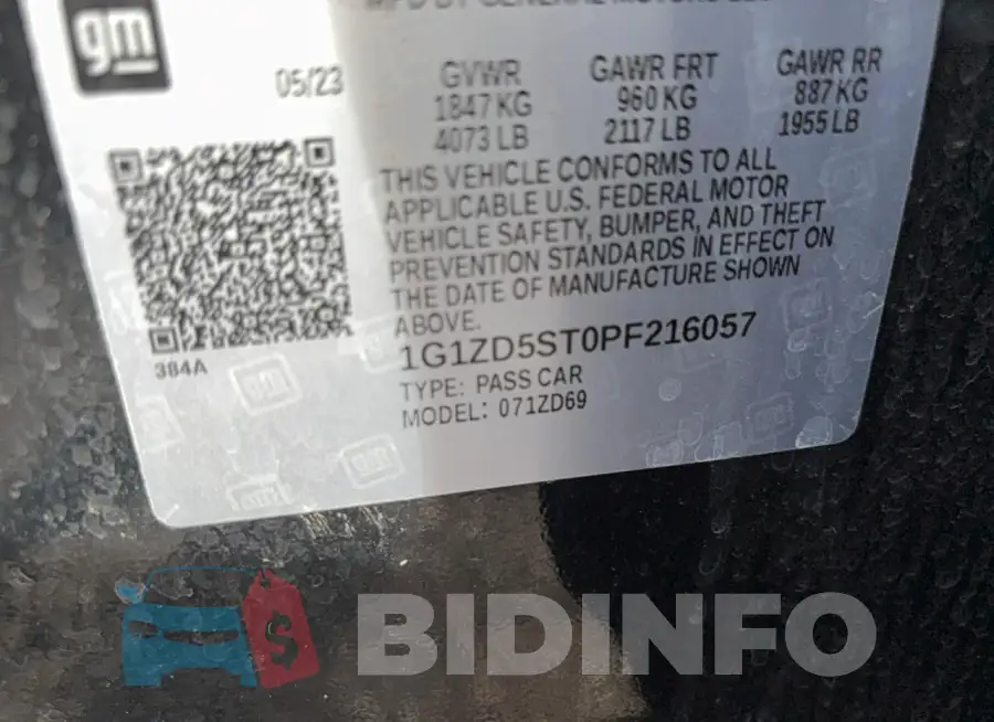 1G1ZD5ST0PF216057 Photo# 12