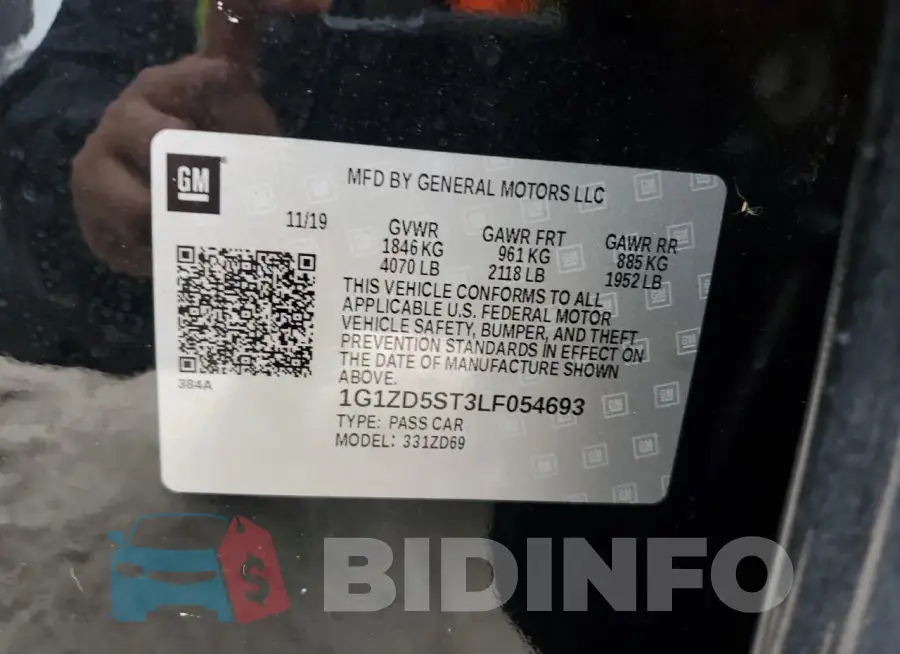 1G1ZD5ST3LF054693 Photo# 12