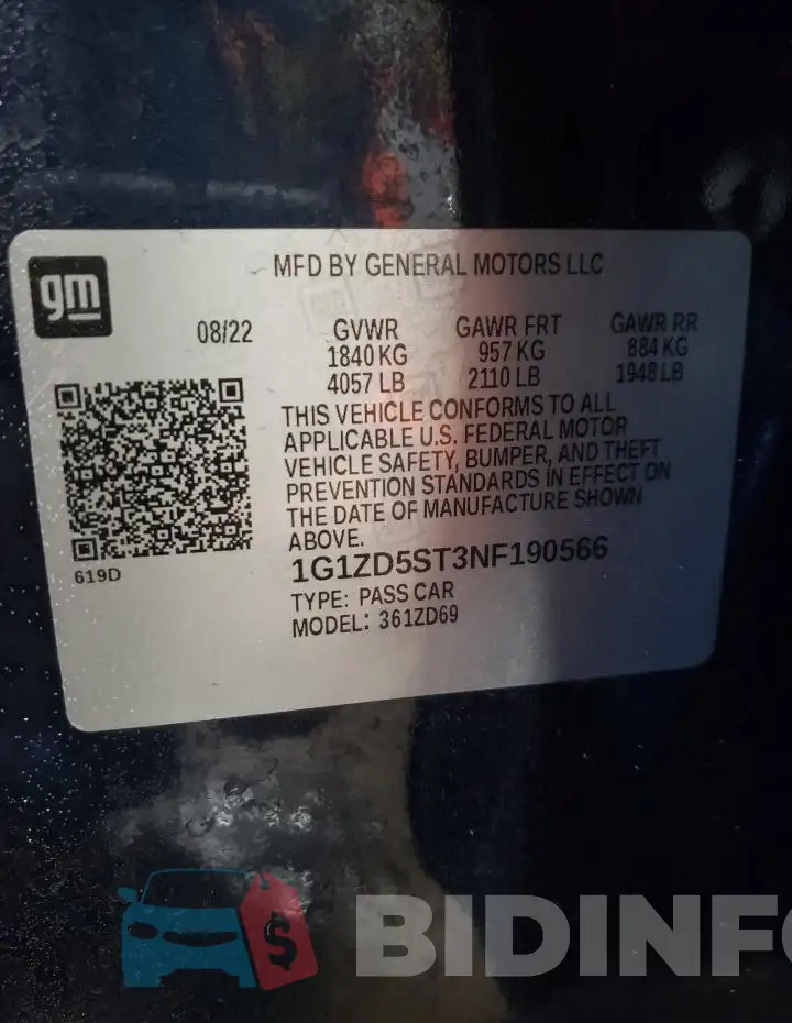 1G1ZD5ST3NF190566 Photo# 12