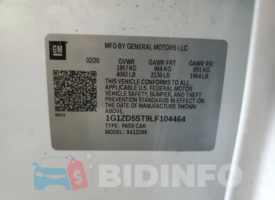 1G1ZD5ST9LF104464 Photo# 12