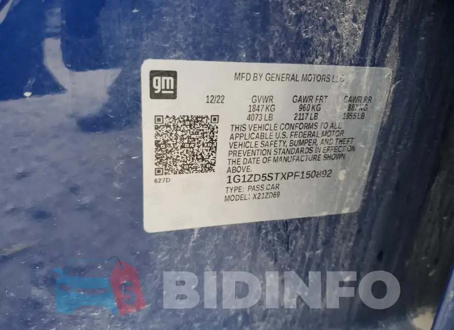 1G1ZD5STXPF150892 Photo# 13