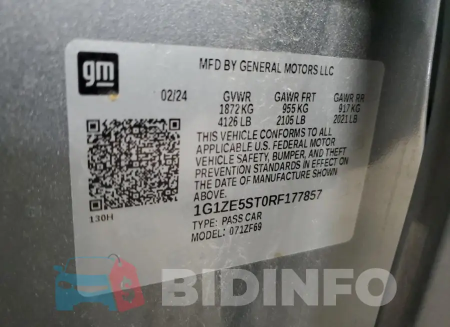1G1ZE5ST0RF177857 Photo# 12