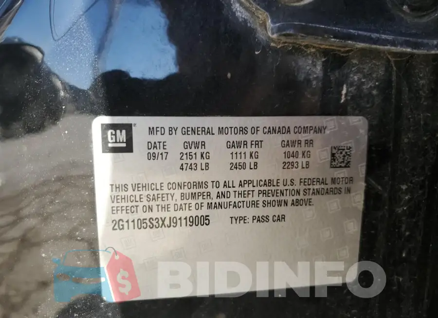2G1105S3XJ9119005 Photo# 12