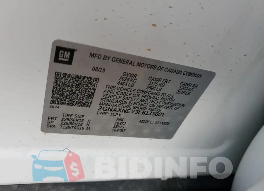 2GNAXNEV3L6133601 Photo# 14