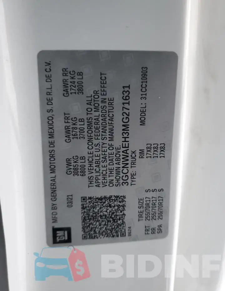 3GCNWAEH3MG271631 Photo# 12