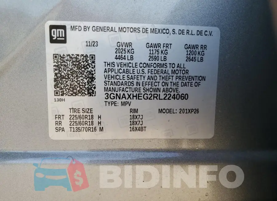 3GNAXHEG2RL224060 Photo# 14