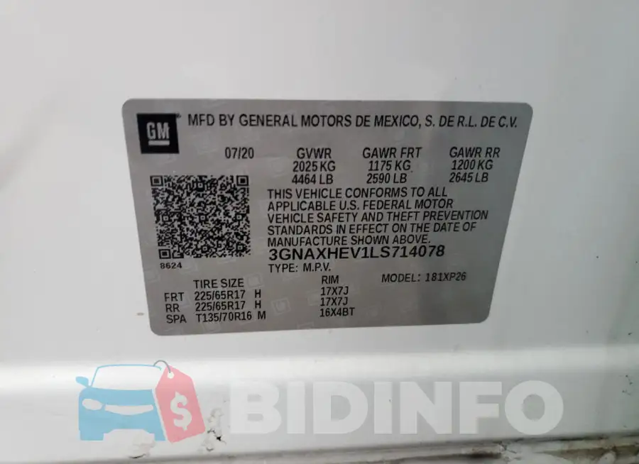 3GNAXHEV1LS714078 Photo# 14