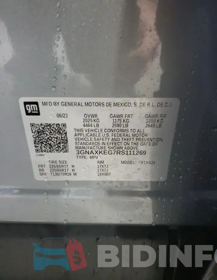3GNAXKEG7RS111269 Photo# 14