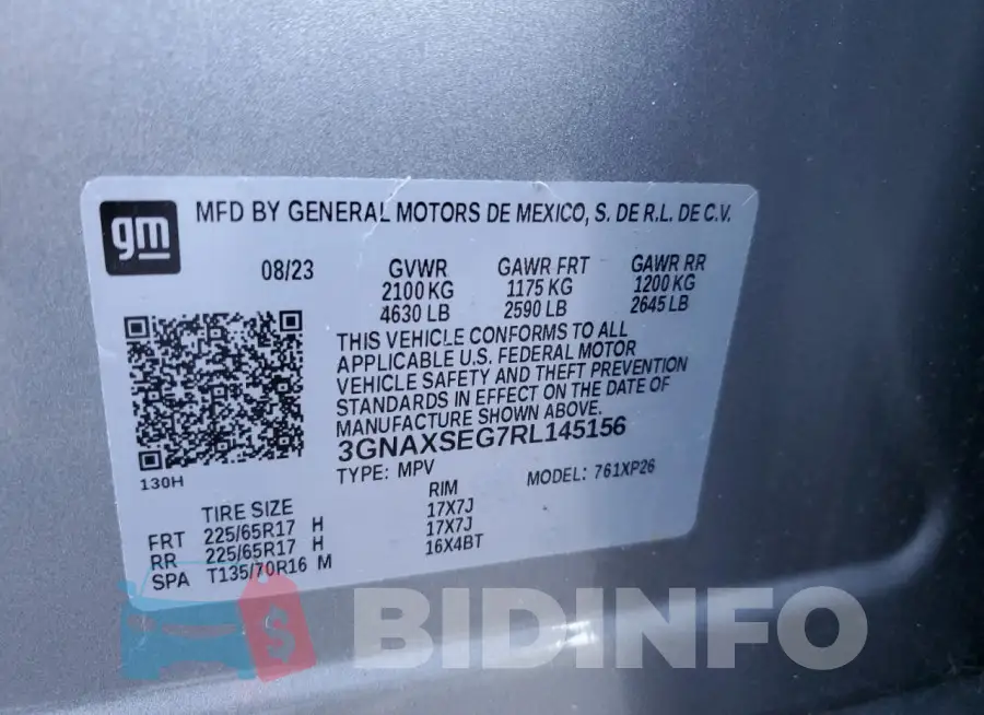 3GNAXSEG7RL145156 Photo# 12
