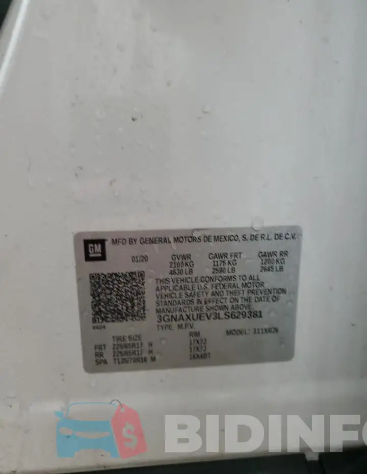 3GNAXUEV3LS629381 Photo# 13