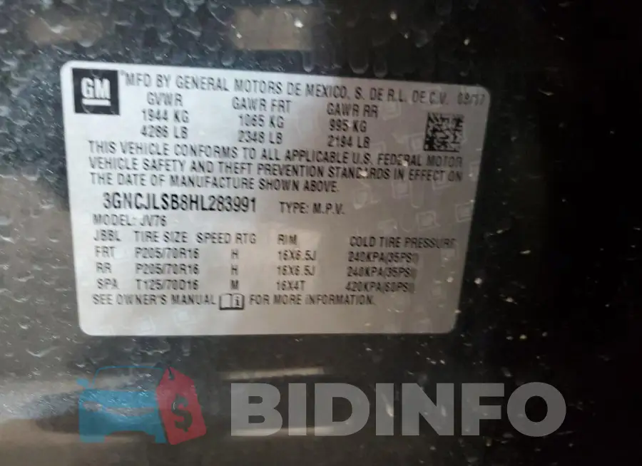 3GNCJLSB8HL283991 Photo# 13