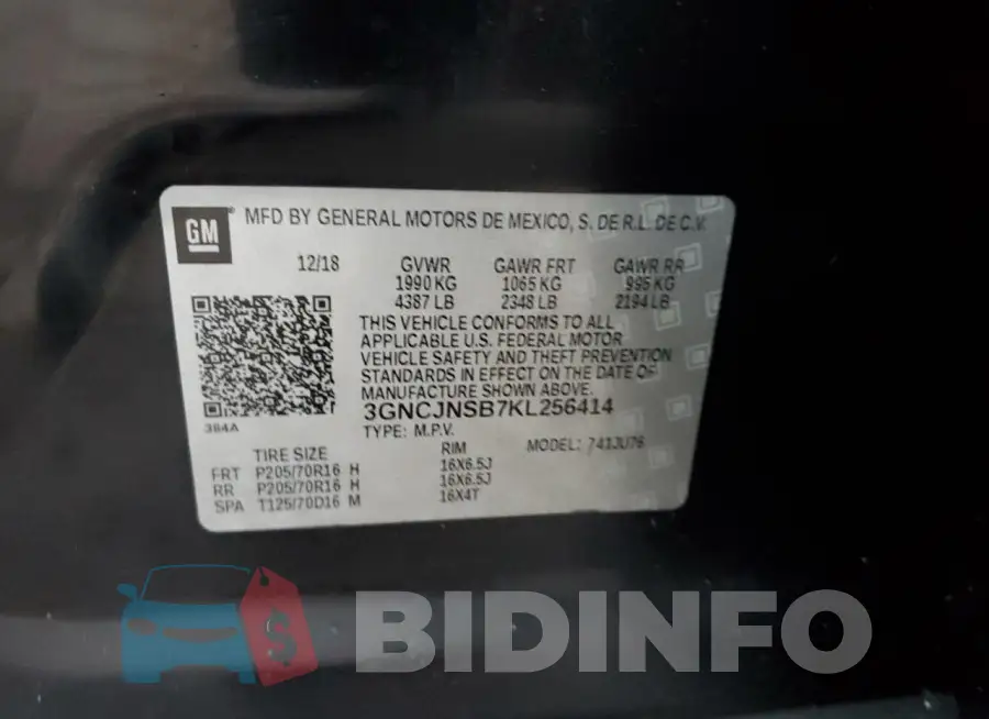 3GNCJNSB7KL256414 Photo# 12