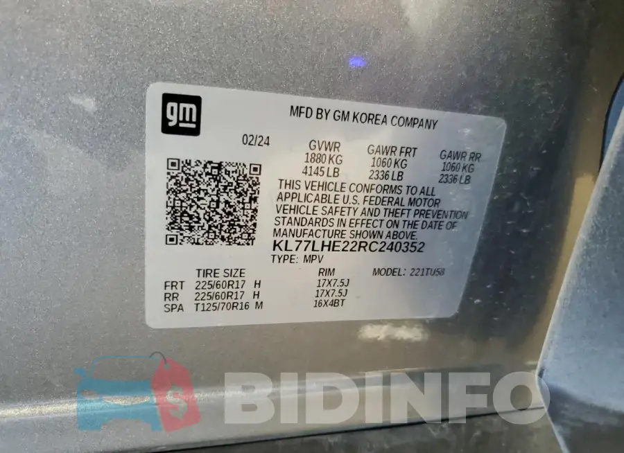 KL77LHE22RC240352 Photo# 14