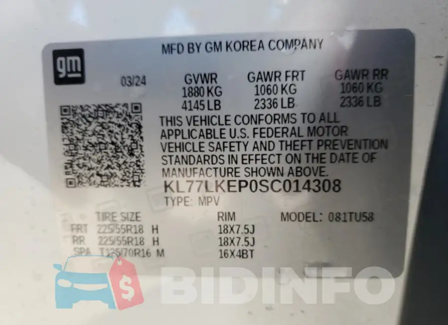 KL77LKEP0SC014308 Photo# 13