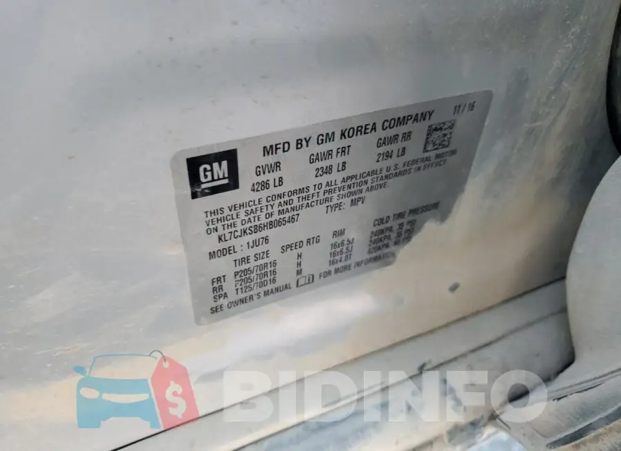 KL7CJKSB6HB065467 Photo# 13