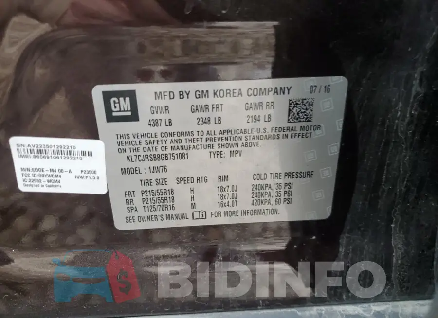 KL7CJRSB8GB751081 Photo# 13